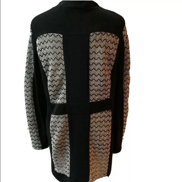 Travelers Chico's Open Jacket Black Gold Metallic - Picture 2 of 11